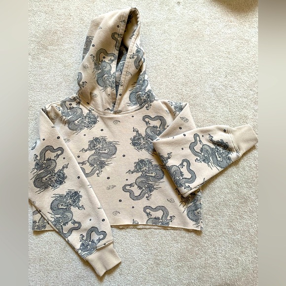 UK Girl Skimmer Cropped Dragon Hoodie - Picture 1 of 4